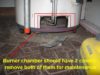 Gas water heater maintenance - remove both burner chamber covers for interior evaluation