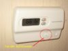 Picture of the thermostat fan ON-OFF switch