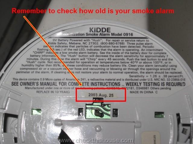 maintenance, check its age – if the alarm is more than 10 years old 