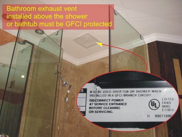 Bathroom Exhaust Fan Gfci Vent Protection Requirements Checkthishouse - What Is Code For Bathroom Exhaust Fan